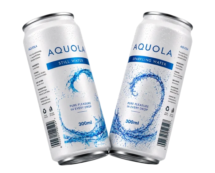 Aquola still and sparkling cans